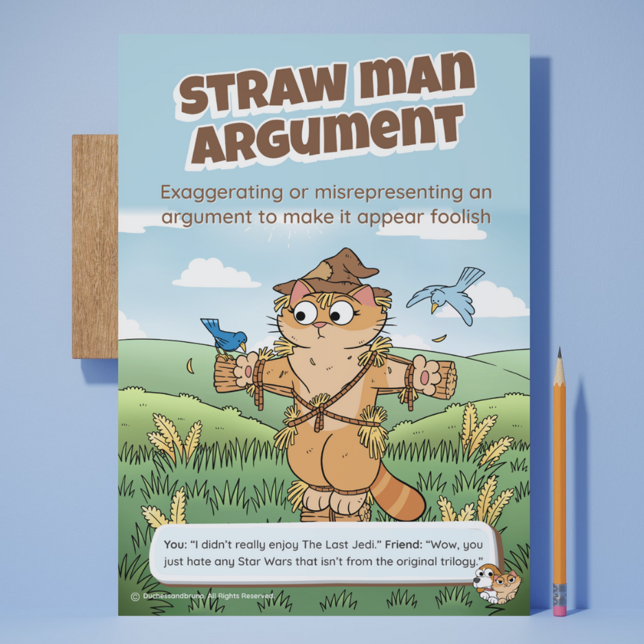 Straw Man Argument Poster