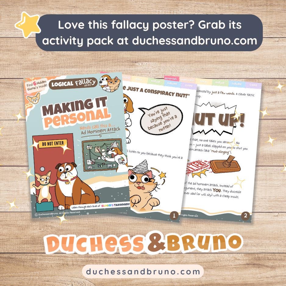 Ad Hominem Attack Poster