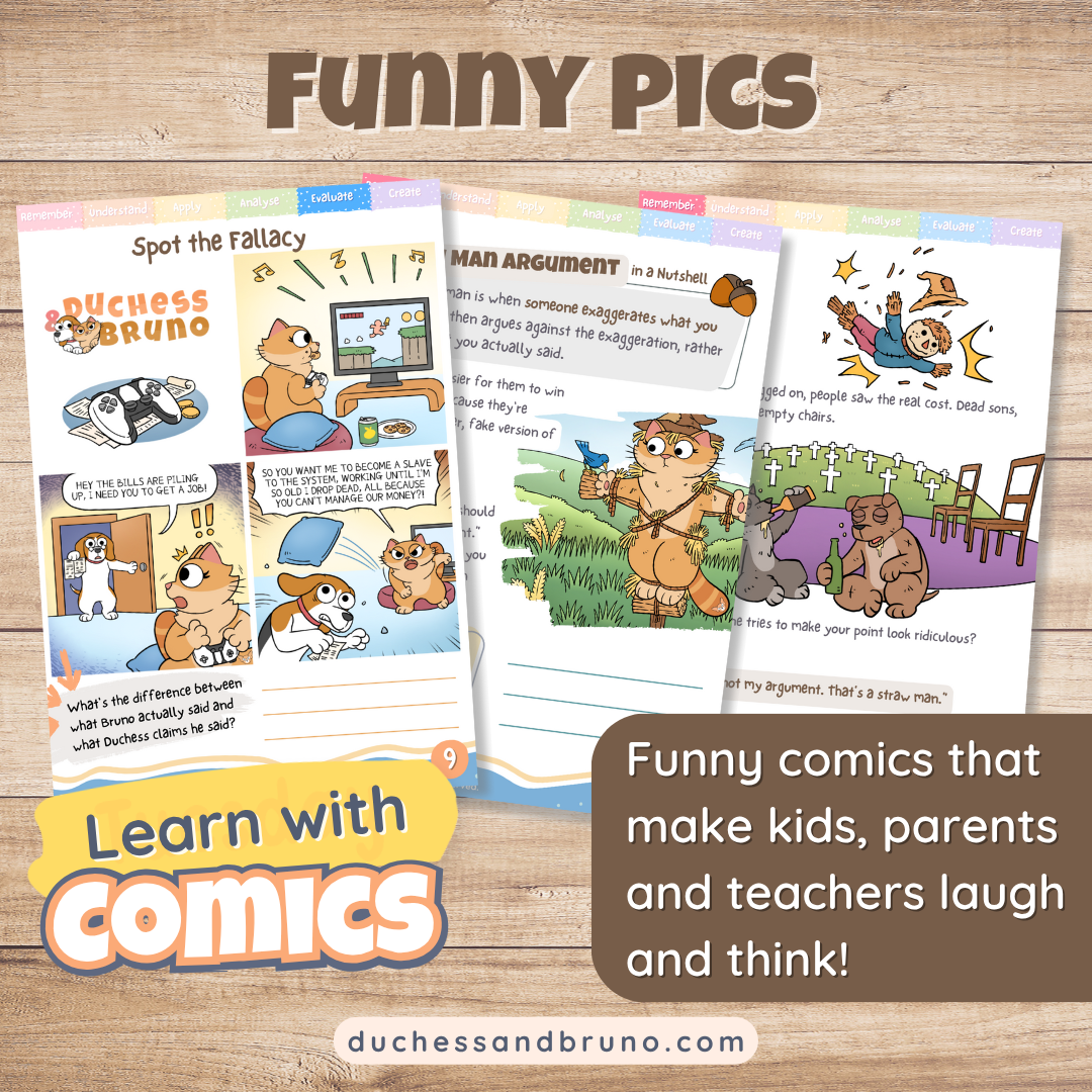 Straw Man Argument Fallacy Activity Pack