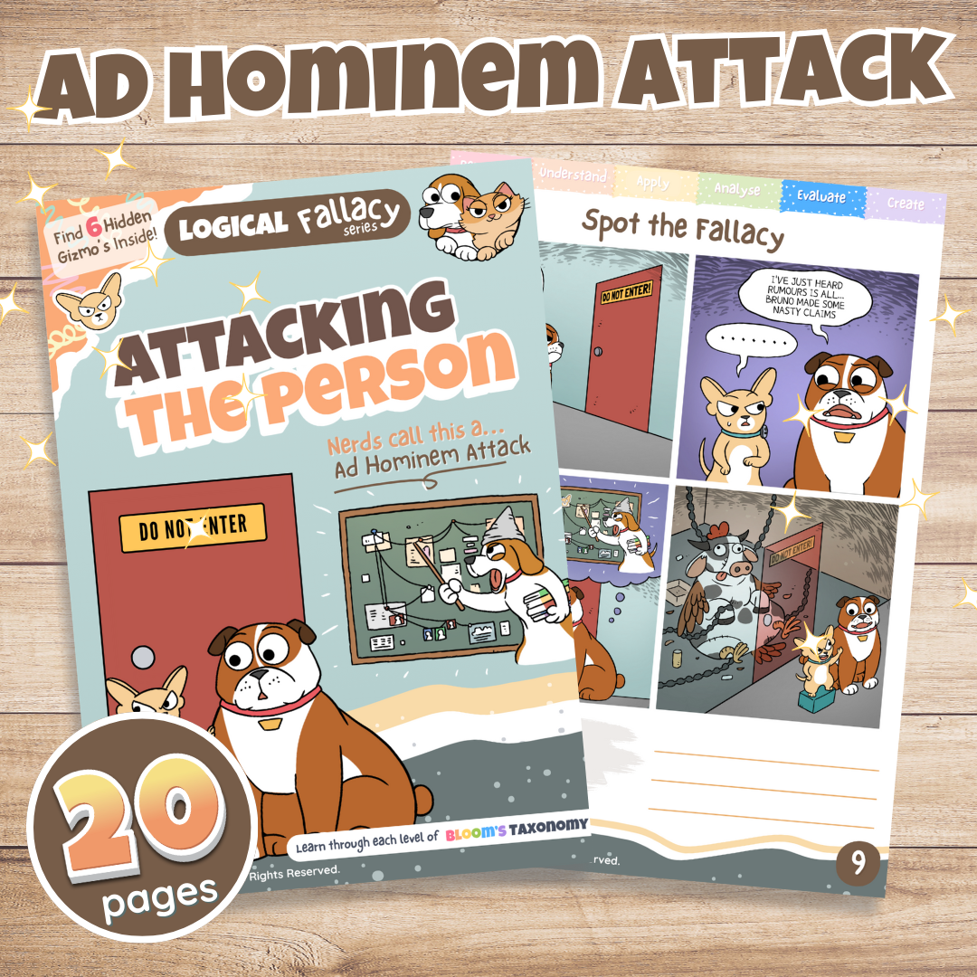 Ad hominem Attack Fallacy Activity Pack