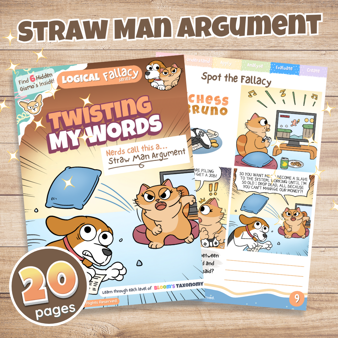 Straw Man Argument Fallacy Activity Pack