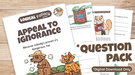 Appeal to Ignorance Fallacy Question Pack with a dog and cat sick from DDT poisoning