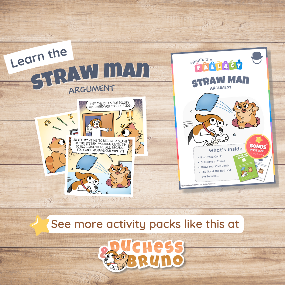 Straw Man Argument Fallacy Activity Pack