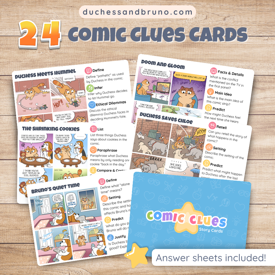 Comic Clues Story Cards