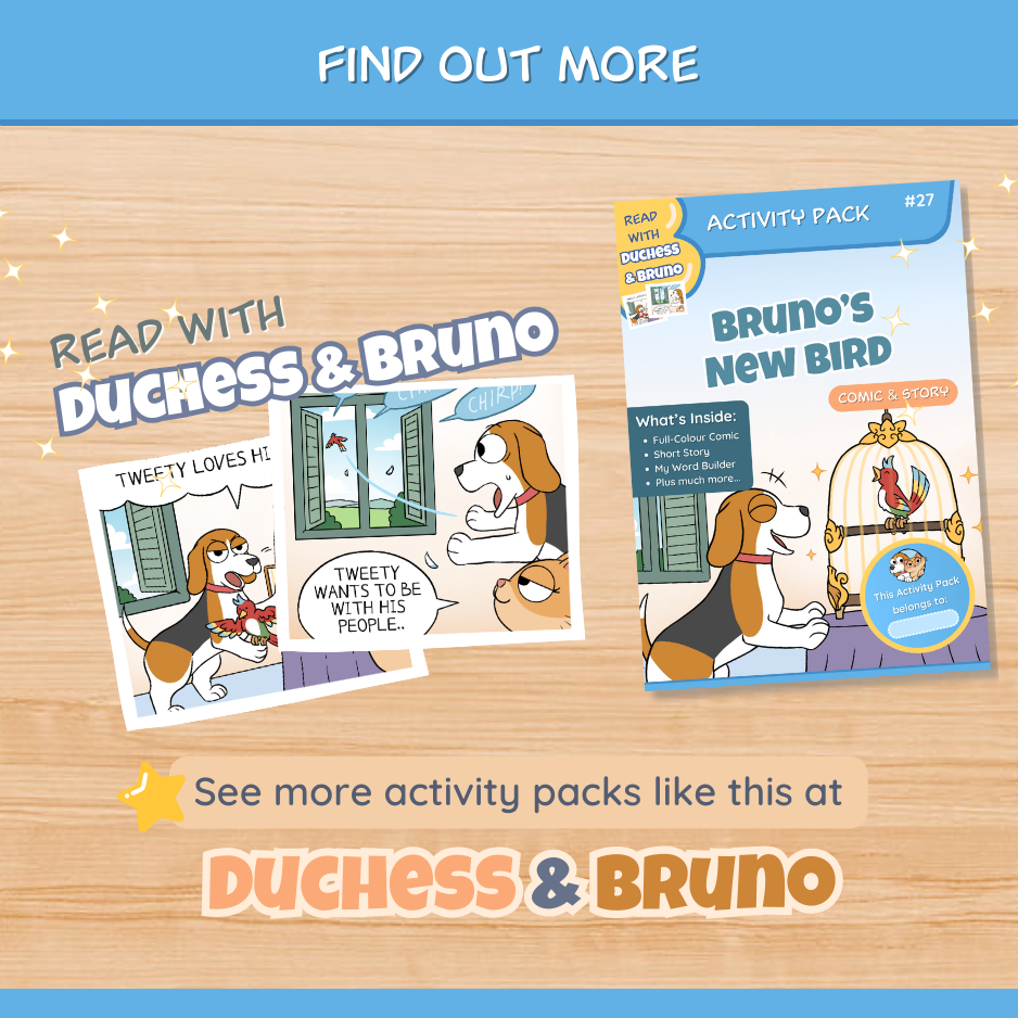 Bruno's New Bird Activity Pack