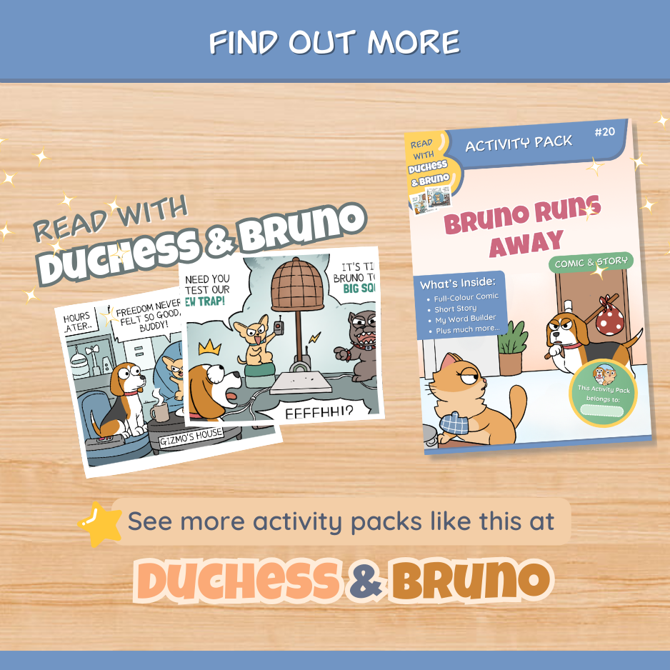 Bruno Runs Away Activity Pack