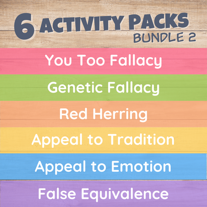 Logical Fallacy Activity Pack Bundle 2