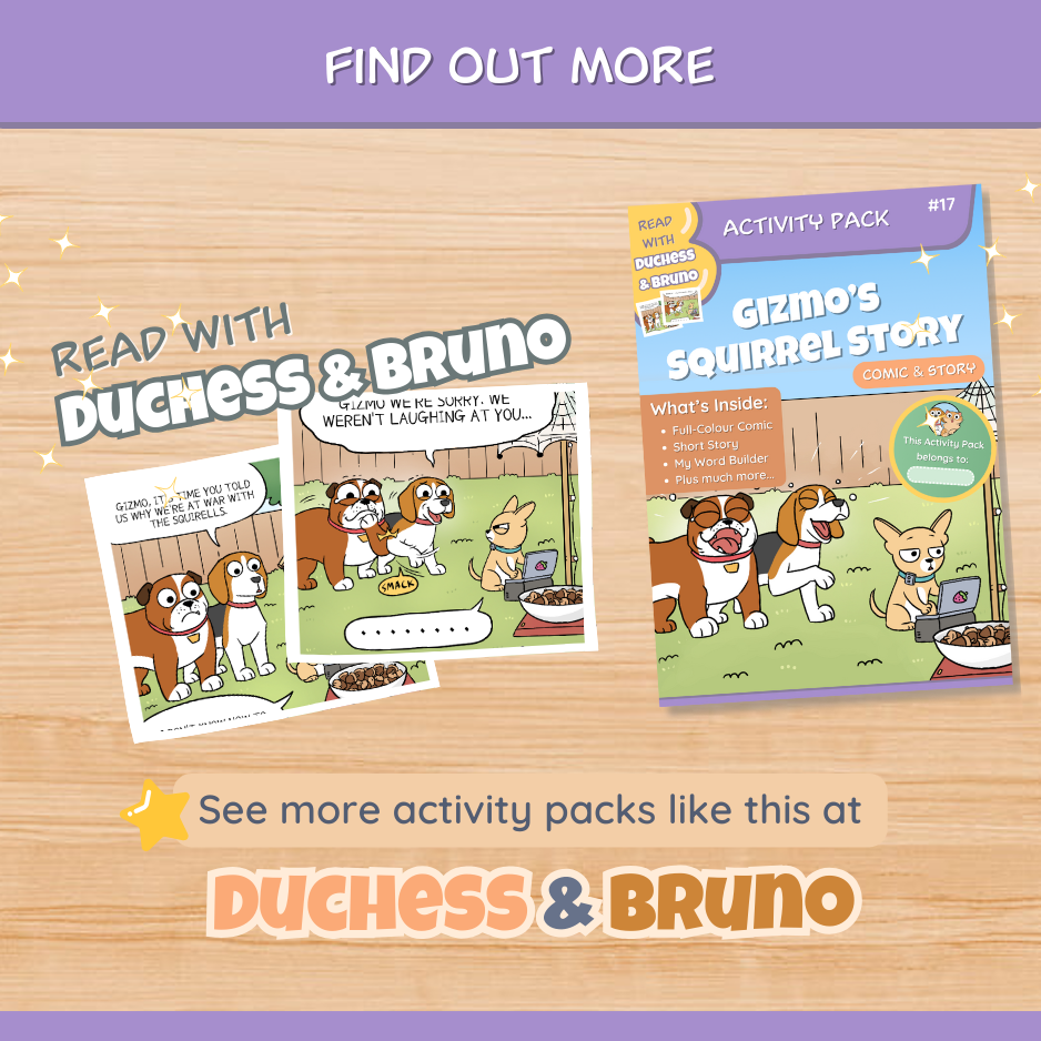 Gizmo's Squirrel Story Activity Pack