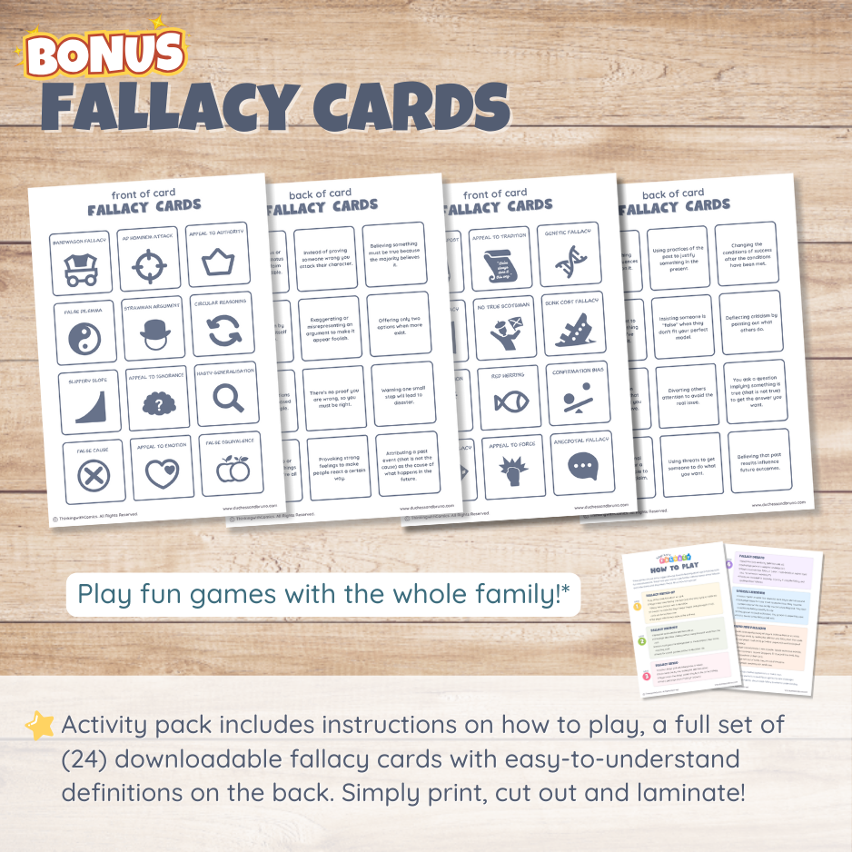 Circular Reasoning Argument Fallacy Activity Pack