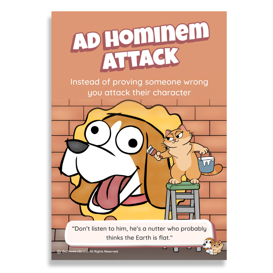Ad Hominem Attack Poster