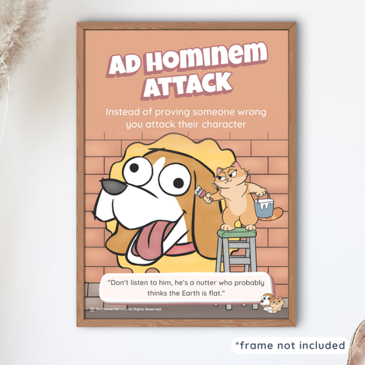 Ad Hominem Attack Poster