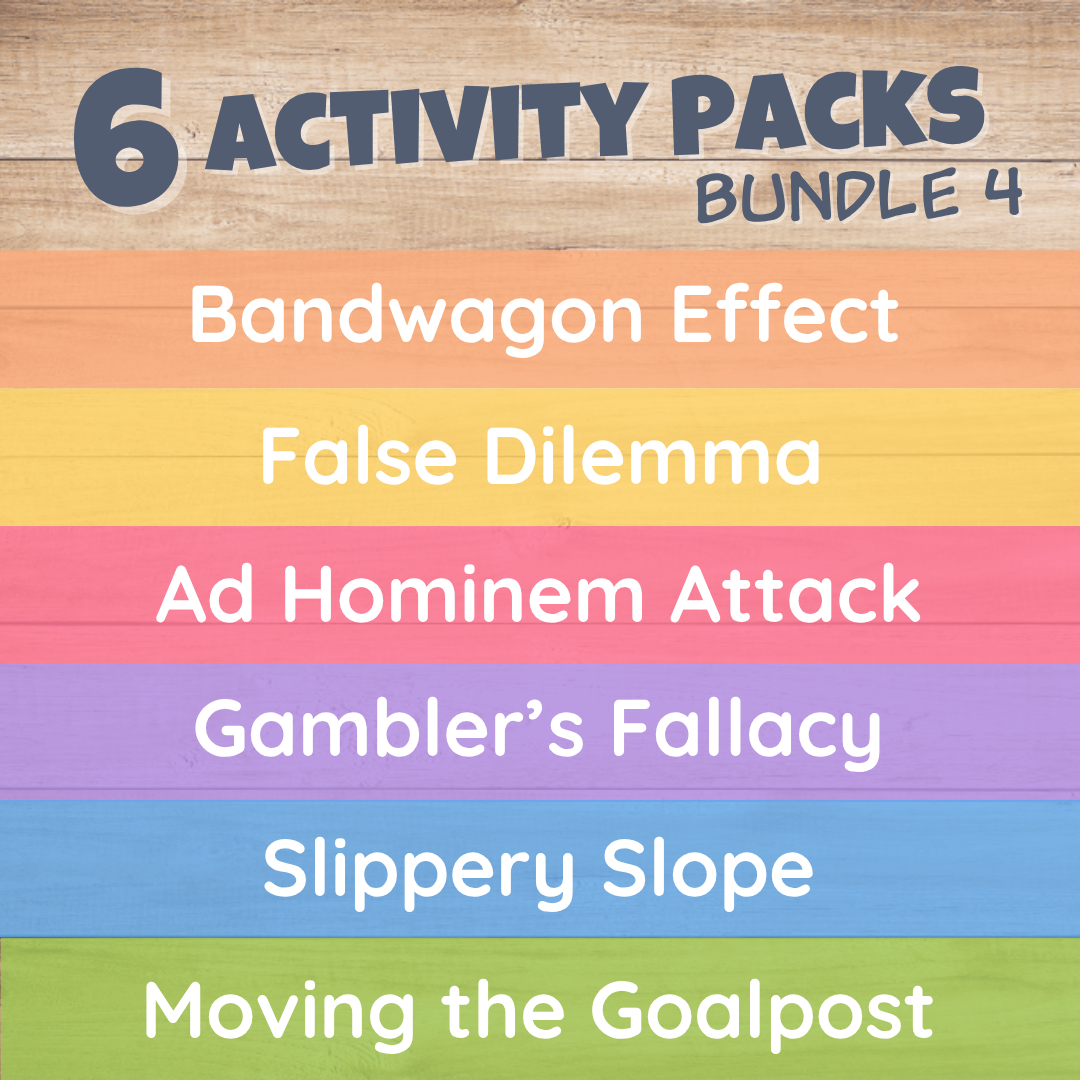 Logical Fallacy Activity Pack Bundle 4