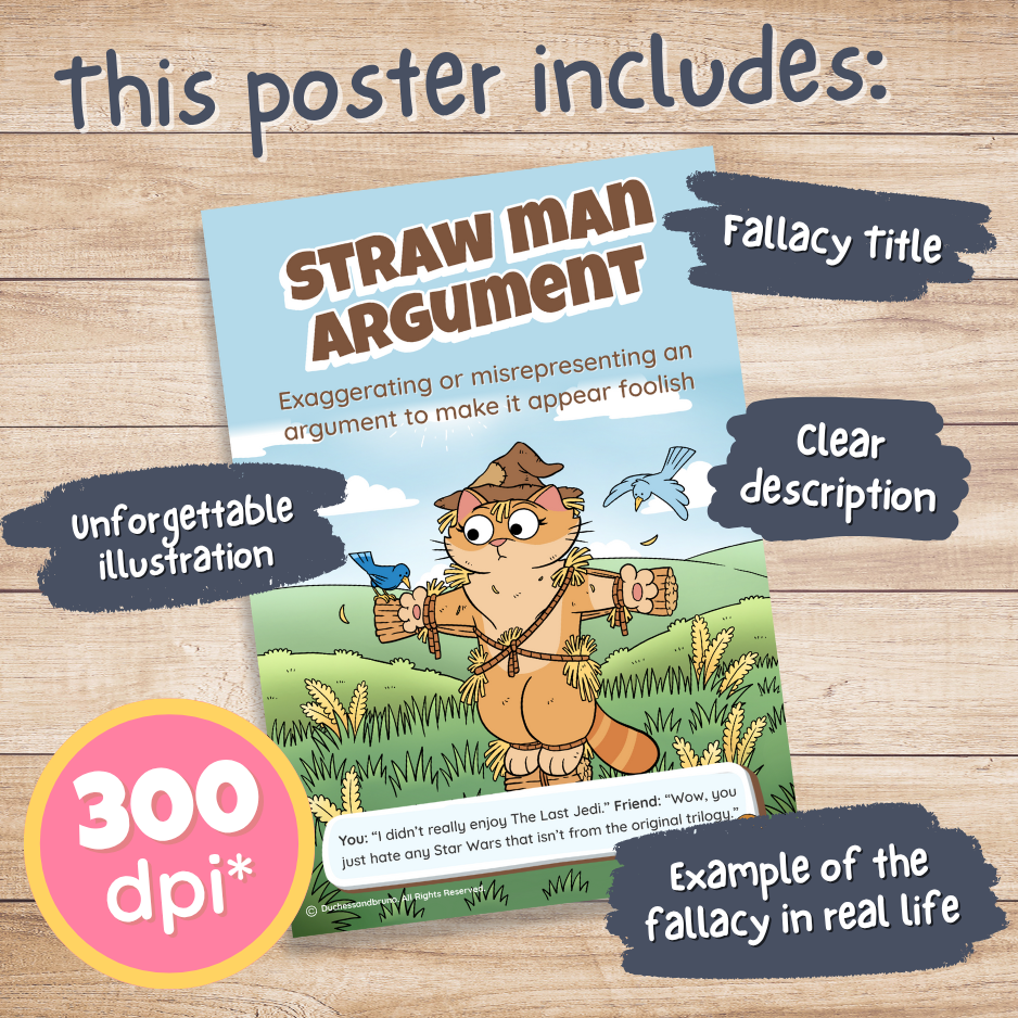 Straw Man Argument Poster