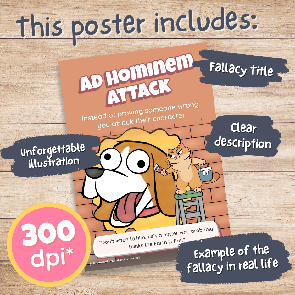 Ad Hominem Attack Poster
