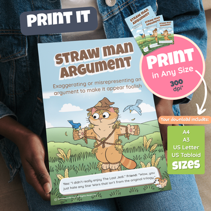 Straw Man Argument Poster