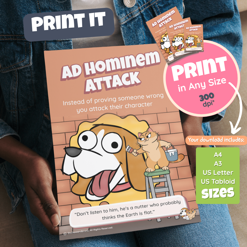 Ad Hominem Attack Poster