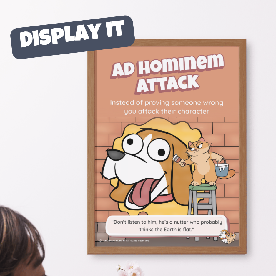 Ad Hominem Attack Poster