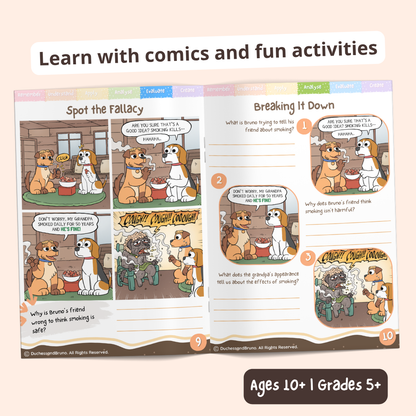 Sophisme Anacdotique — Cahier d'Activités de Pensée Critique pour Enfants et Ados, 10 ans et plus | Cahier d'Exercices sur les Sophismes Logiques