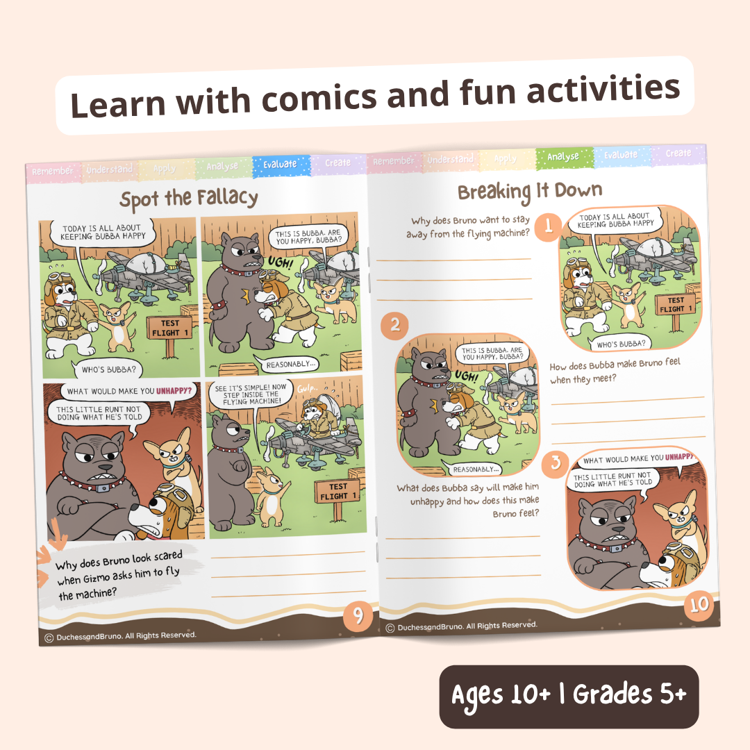 Appel à la force — Livre d'activités de pensée critique pour les enfants et les adolescents, à partir de 10 ans | Cahier d'exercices sur les sophismes logiques