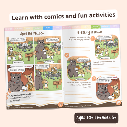 Appel à la force — Livre d'activités de pensée critique pour les enfants et les adolescents, à partir de 10 ans | Cahier d'exercices sur les sophismes logiques