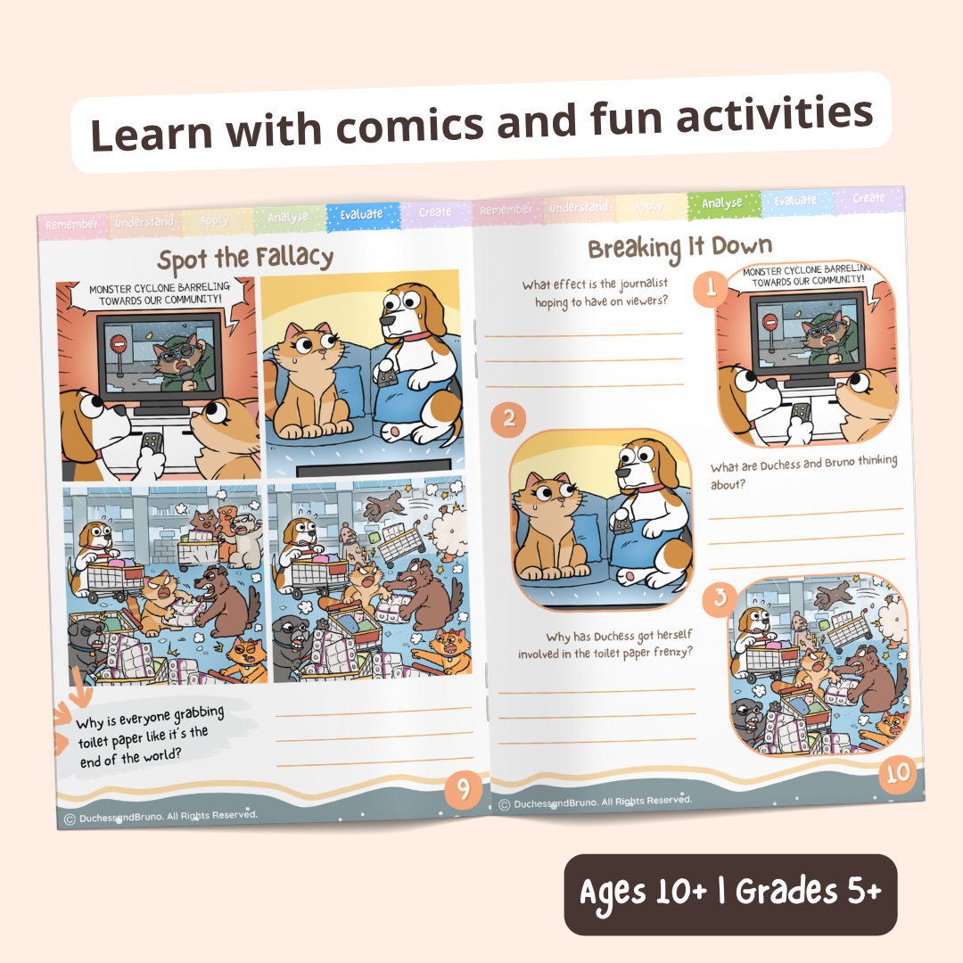 Effet de mode — Cahier d'activités de pensée critique pour enfants et adolescents, 10 ans et plus | Cahier d'exercices sur les sophismes