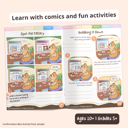 24 cahiers d'exercices sur les sophismes – Ensemble complet d'activités de pensée critique pour enfants et adolescents, 10 ans et plus (imprimé + numérique)