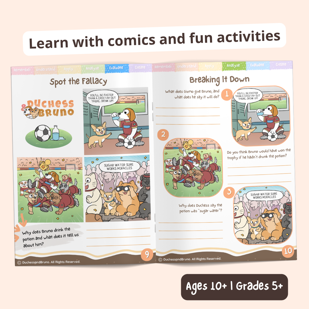 Fausse Cause — Cahier d'activités pour enfants et adolescents, 10 ans et plus | Cahier d'exercices sur les sophismes logiques