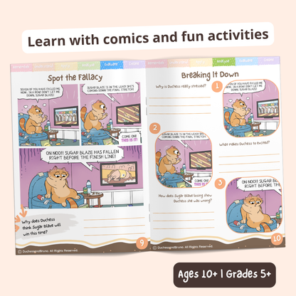 L'erreur du parieur — Cahier d'activités de pensée critique pour enfants et adolescents, 10 ans et plus | Cahier d'exercices sur les sophismes logiques