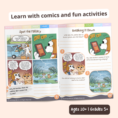 Sophisme génétique – Cahier d'activités sur la pensée critique pour enfants et adolescents, 10 ans et plus | Cahier d'exercices sur les sophismes logiques