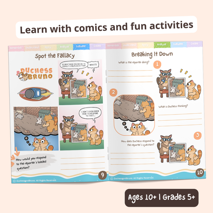 Question piège – Cahier d'activités de pensée critique pour les enfants et les adolescents, 10 ans et plus | Cahier d'exercices sur les sophismes logiques
