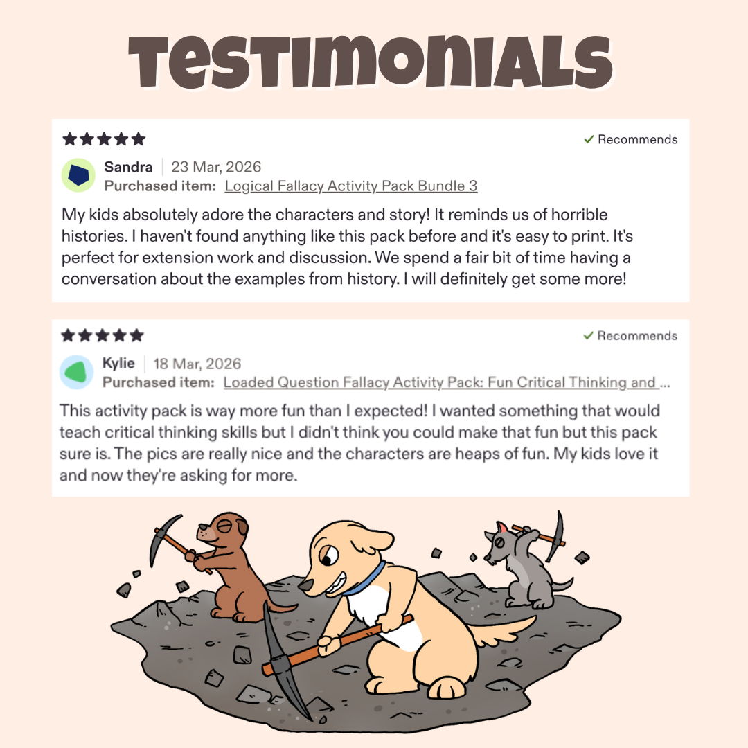 Five star teacher testimonials praising the characters, stories, and classroom discussion activities

