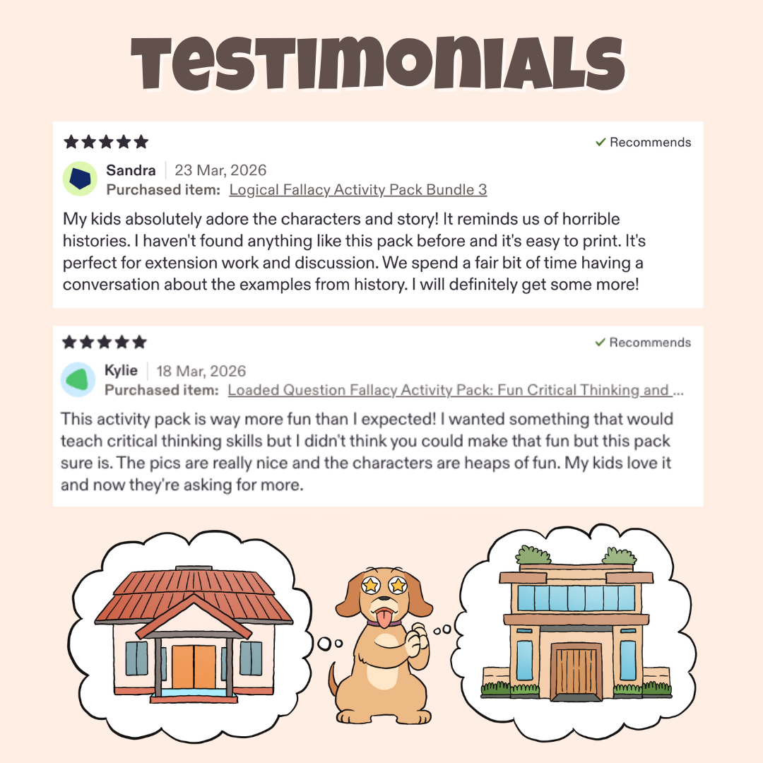 Five star teacher testimonials praising the characters, stories, and classroom discussion activities

