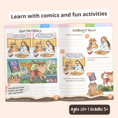 La pente glissante — Cahier d'activités sur la pensée critique pour enfants et adolescents, 10 ans et plus | Cahier d'exercices sur les sophismes